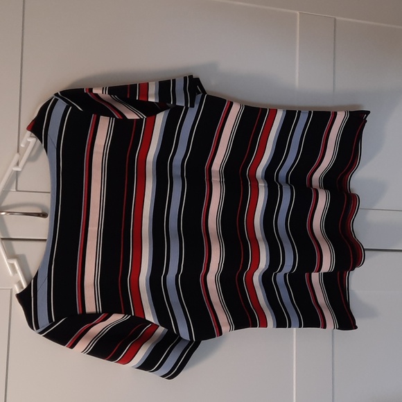 Talbots Womens short sleeve striped Cotton Shirt - Picture 2 of 6